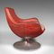 Vintage Swivel Tub Chair in Italian Leather, 1970s 3