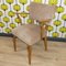 Vintage Upholstered Wood Armchair, 1960s, Image 1