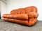 Italian Cognac Leather Sofa, 1970s 3