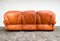 Italian Cognac Leather Sofa, 1970s 9