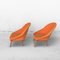 Schalensitze in Orange, 1960er, 2er Set 4