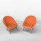 Schalensitze in Orange, 1960er, 2er Set 1