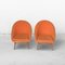 Schalensitze in Orange, 1960er, 2er Set 2