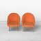 Set of Bucket Seats in Orange, 1960s 2
