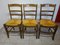 Wood and Straw Chairs from Baumann, 1980s, Set of 3, Image 1