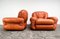 Italian Cognac Leather Armchairs, 1970s, Set of 2 4