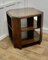 Art Deco Oak 2-Tier Side Table with Bookshelves, 1930s 5