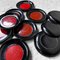 Meiji Era Black and Red Lacquered Wooden Dishes, Japan, 1880s, Set of 10, Image 2