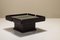 Square Extendable Coffee Table in Stained Beech with Glass Top, Italy, 1960s 3