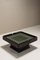 Tavolino da caffè quadrato allungabile in faggio tinto con ripiano in vetro, Italia, anni '60, Immagine 2
