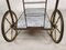 Golden Brass Serving Cart, 1950s 13