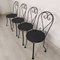 Garden Chairs in Black Iron, 1890s, Set of 4 3