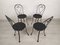 Garden Chairs in Black Iron, 1890s, Set of 4 17