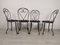 Garden Chairs in Black Iron, 1890s, Set of 4 4