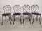Garden Chairs in Black Iron, 1890s, Set of 4 1