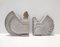 Postmodern Glazed Ceramic Chicken Figurines attributed to Alessio Tasca, 1970s, Set of 2 4