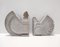 Postmodern Glazed Ceramic Chicken Figurines attributed to Alessio Tasca, 1970s, Set of 2, Image 4
