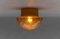Lámparas de pared / soportes al ras en ámbar dorado, años 60. Juego de 2, Imagen 3