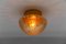 Lampade da parete a forma di fungo dorate ambrate, anni '60, set di 2, Immagine 11