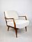 German White Bouclé Lounge Chair, 1970s 3