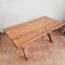 Brutalist Blonde Oak Trestle Table, Netherlands, 1970s 9