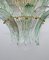 Lámpara de araña italiana Mid-Century moderna de cristal de Murano y latón de Barovier & Toso, años 80, Imagen 7