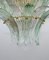 Mid-Century Italian Modern Murano Glass and Brass Palmette Chandelier from Barovier & Toso, 1980s, Image 7