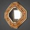 Mid-Century Italian Octagonal Brass & Rattan Mirror, 1970s 20