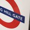 20th Century Enamelled London Underground Notting Hill Gate Station Sign, 1970s 2