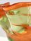 Jarrón italiano vintage de cristal de Murano en verde y naranja de Fratelli Toso, años 80, Imagen 11