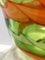 Vaso vintage in vetro di Murano verde e arancione di Fratelli Toso, Italia, anni '80, Immagine 9
