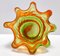 Vintage Italian Green and Orange Murano Glass Vase from Fratelli Toso, 1980s, Image 6