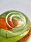 Jarrón italiano vintage de cristal de Murano en verde y naranja de Fratelli Toso, años 80, Imagen 8
