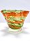 Italienische Vintage Vase aus Muranoglas in Grün & Orange von Fratelli Toso, 1980er 4