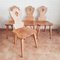 Brutalist Blonde Oak Moravian Chairs, Netherlands, 1970s, Set of 4 14
