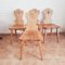Brutalist Blonde Oak Moravian Chairs, Netherlands, 1970s, Set of 4 15