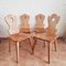 Brutalistische Moravian Stühle aus heller Eiche, Niederlande, 1970er, 4er Set 2