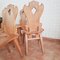 Brutalist Blonde Oak Moravian Chairs, Netherlands, 1970s, Set of 4 23