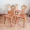 Brutalist Blonde Oak Moravian Chairs, Netherlands, 1970s, Set of 4 7