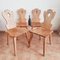 Brutalist Blonde Oak Moravian Chairs, Netherlands, 1970s, Set of 4 29