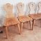 Brutalist Blonde Oak Moravian Chairs, Netherlands, 1970s, Set of 4 16
