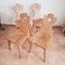 Brutalist Blonde Oak Moravian Chairs, Netherlands, 1970s, Set of 4 8