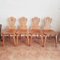 Brutalist Blonde Oak Moravian Chairs, Netherlands, 1970s, Set of 4 1