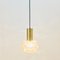 Mid-Century Modern Amber Bubble Glass Ceiling Light / Pendant attributed to Helena Tynell for Limburg, Germany, 1960s 5