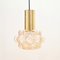 Mid-Century Modern Amber Bubble Glass Ceiling Light / Pendant attributed to Helena Tynell for Limburg, Germany, 1960s 3