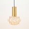 Mid-Century Modern Amber Bubble Glass Ceiling Light / Pendant attributed to Helena Tynell for Limburg, Germany, 1960s 1