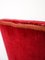 Butaca de terciopelo rojo, años 40, Imagen 6