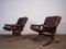 Norwegian Cantilever Easy Chairs in Leather attributed to Jon Hjortdal, Velledalen, 1970s, Set of 2 12