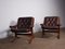 Norwegian Cantilever Easy Chairs in Leather attributed to Jon Hjortdal, Velledalen, 1970s, Set of 2 10