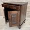 Mid-Century French Walnut Chest Table with Drawer and Double Door, 1950s 9